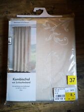 Gardine Kombischal Schlaufenband SINA beige 245 x 135 cm Schlaufenschal Vorhang 