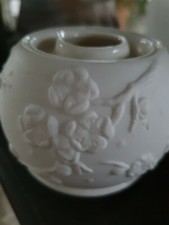 Partylite Duftlampe "Kirschblüten", weiß + 1x Duftöl "Strawberry Rhabarb"