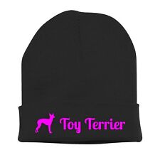 Beanie Strickmütze Mütze Stickmotiv TOY TERRIER Hunde Siviwonder