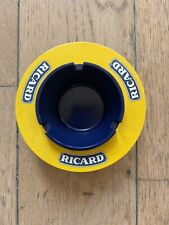 Alter Ricard Werbe Aschenbecher rund gelb blau Zigarette Bar Apéro Vintage