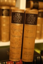  Brockhaus 18. Auflage Band 13 und 14 mit Rindsledereinband und Goldschnitt
