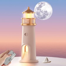 Mond Leuchtturm Deko LED Mondlicht Projektor Lampe mit Fernbedienung Nachtlicht