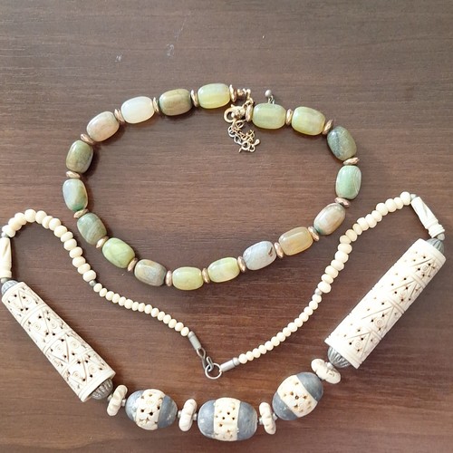 Perlenkette collier - 2x,