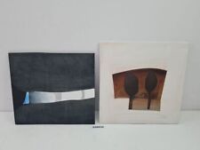 2x Bilder Moderne Kunst Pappe signiert Blätter/Bäume Deko Einrichtung #250830