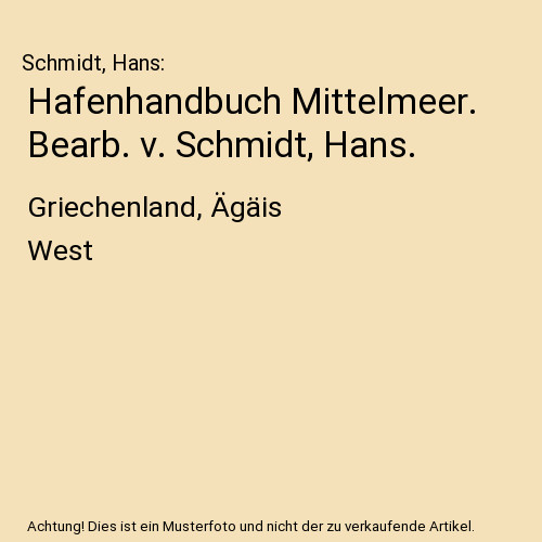 Hafenhandbuch mittelmeer - hafenhandbuch,
