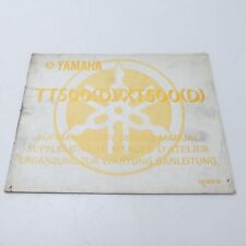 Yamaha TT 500 XT 500 Ergänzung Werkstatthandbuch Handbuch Reparaturanleitung