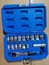 Durchsteck Ratsche Steckschlüssel Satz 17 teilig 3/8" 1/2" 10-24mm