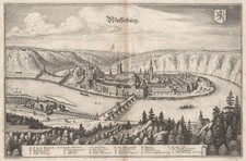 Wasserburg am Inn Original Kupferstich Merian 1644