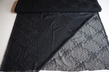 Spitze, schwarz, Blumen und