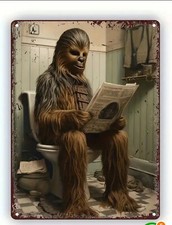 Vintage Metallschild Star Wars Chewbacca-Chewie/Kunst Geschenk Deko 20x30cm Kult