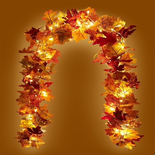 Herbstgirlande ahornblätter - herbstgirlande,