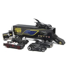 Set of 7 Batman Batmobile & Container Truck Modellauto Kinder Spielzeug Schwarz