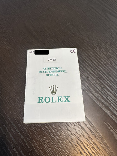 Rolex zertifikat garantie - zertifikat,