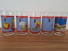5 Gläser The Simpsons  Sammelglas Nr.1/3/4/5/6 - Hengstenberg Nr. 2 fehlt leider