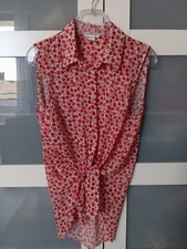 Sommer bluse rot - h&m, bluse,
