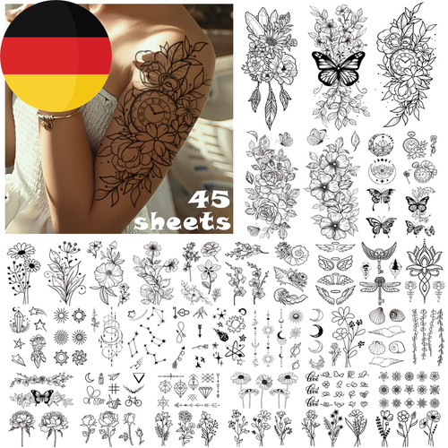 Blätter fake tattoos - 45,