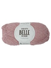 DROPS BELLE Strickgarn Rosa 50g Baumwolle Viskose Leinen Uni Colour
