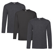 3 FRUIT OF THE LOOM HERREN LONGSLEEVE M L XL XXL 3XL 4XL 5XL LANGARM SHIRTS SET 
