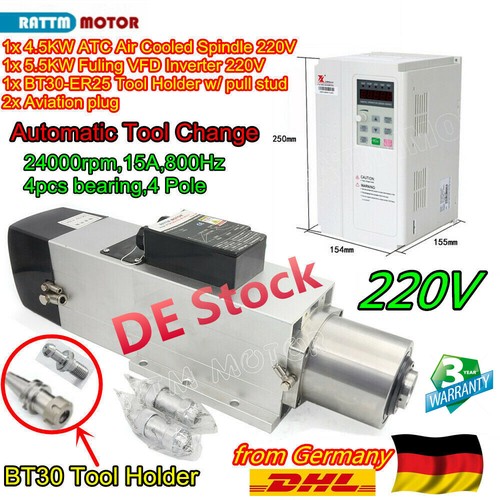 Ger 5kw spindel er25 - 【ger】4.5kw,