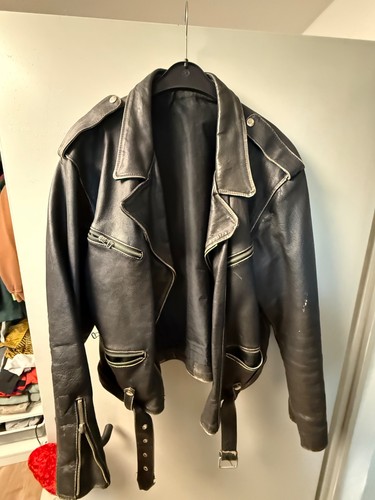 Leather jacket men - leather,