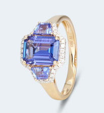 Harry Ivens IV Ring GG 585 Tansanit AAAA+ ca. 2,00 ct. und Brillanten