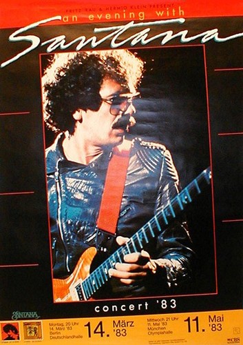 Santana rares konzertplakat - santana,