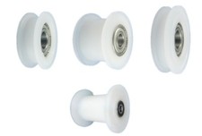 Profil Kunststoff Rollen mit Kugellager Laufrolle Führungsrolle Ø29 Ø45 Ø56 Ø90