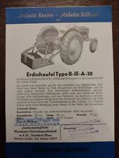 Original Ferguson Erdschaufel B-JE-A-20 - Verkaufsprospekt - Prospekt