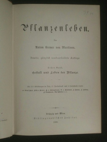 Pflanzenleben 2 bände - pflanzenleben.,