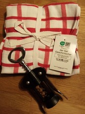 WMF Hebelkorkenzieher Korkenzieher inkl. 2-er Set Geschirrtücher BW 50x70cm Neu