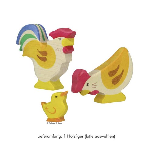 Holztiger holzfigur huhn hahn - holztiger,