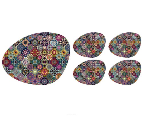 Arco oval tischmatte satz - oval, für