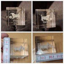 Glas kristall stier deko - kristall,, stier,