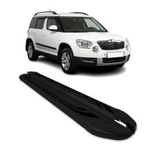Trittbretter Seitenschweller Seitenbretter für Skoda Yeti 2010-2017 Alu Schwarz