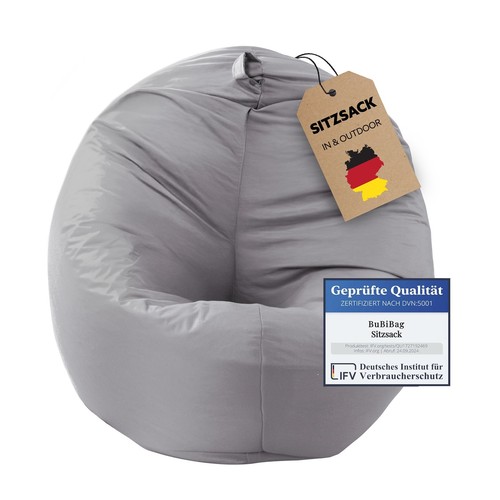 Sitzsack 2in1 grau 110cm - grau,