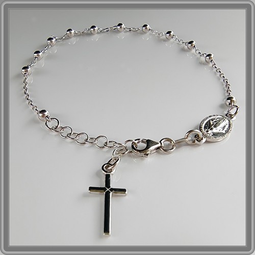 Armband rosenkranz aus silber - rosenkranz,