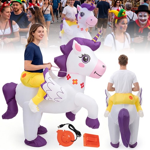 Aufblasbares einhorn kostüm - aufblasbares,