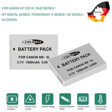 2x Akku NB-5L NB5L +Ladegerät