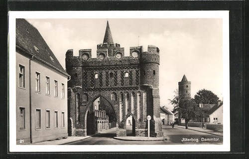Ansichtskarte jüterbog blick - jüterbog,,