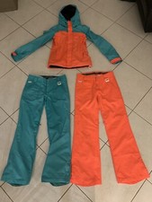 Oakley Set Snowboard Ski Jacke Und 2 Hosen Gr. S-M Neon Orange Blau