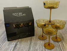 Lyngby Glas Champagner-Schale Vienna AMBER  4er Set Sektschalen 350ml (L7-F