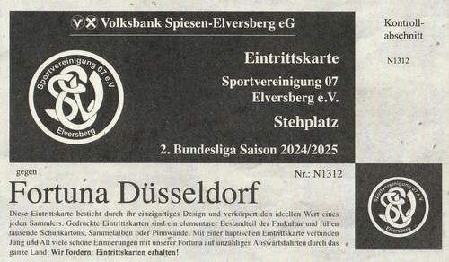 Ticket elversberg fortuna - ticket,