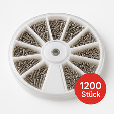 1200 Stück Edelstahl Schrauben Mutter Set M1-1.6 Für PC Brille Handy Maschinen