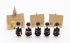 Original Erzgebirge Figuren aus Holz Handarbeit Vintage Sängern Weihnachten