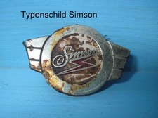 Simson Schild Typen Kennzeichen