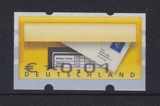 Deutschland ATM Briefkasten Mi.-Nr. 5 Fehlverwendung F II unten mit €  