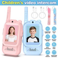 2er Pack Wiederaufladbare Kinder Video Walkie Talkies Camping/Wandern Spielzeug