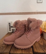 Rosa Winterboots mit Fellfutter | Gr. 38 | Warm & Bequem