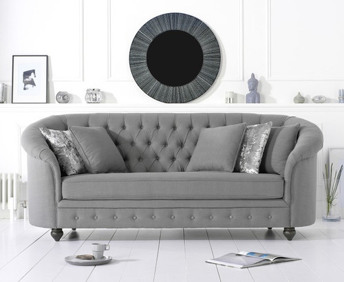 Graue samt velvet sofa - graue,