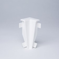 Ecken, Verbinder und Abschlüsse für Sockelleisten 60mm weiß